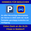 Freies Parken bei ALDI bei Hessenliga-Spieltagen